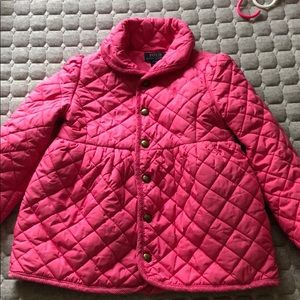 Ralph Lauren Quilted Coat Pink Jacket Sz 6